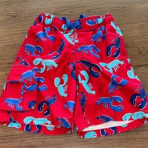 Lobster Print Boys Swim Shorts